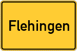 Place name sign Flehingen