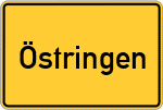 Place name sign Östringen