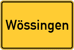 Place name sign Wössingen