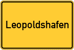 Place name sign Leopoldshafen