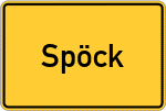 Place name sign Spöck