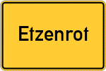Place name sign Etzenrot
