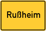 Place name sign Rußheim