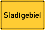 Place name sign Stadtgebiet