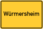 Place name sign Würmersheim