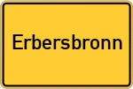 Place name sign Erbersbronn