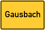 Place name sign Gausbach