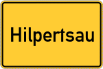 Place name sign Hilpertsau