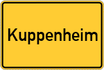 Place name sign Kuppenheim