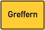 Place name sign Greffern