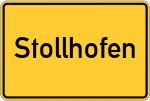 Place name sign Stollhofen