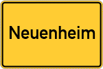 Place name sign Neuenheim