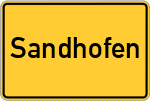Place name sign Sandhofen