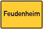 Place name sign Feudenheim