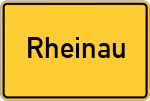 Place name sign Rheinau