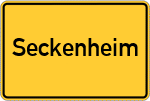 Place name sign Seckenheim
