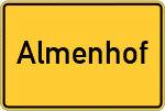 Place name sign Almenhof