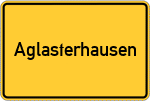 Place name sign Aglasterhausen