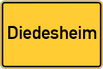 Place name sign Diedesheim