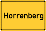 Place name sign Horrenberg