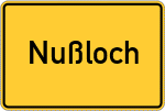 Place name sign Nußloch
