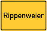 Place name sign Rippenweier