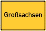 Place name sign Großsachsen