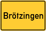 Place name sign Brötzingen