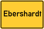 Place name sign Ebershardt