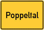 Place name sign Poppeltal