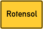 Place name sign Rotensol