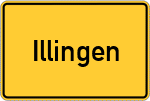 Place name sign Illingen