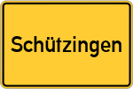 Place name sign Schützingen
