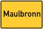 Place name sign Maulbronn