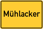 Place name sign Mühlacker