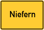 Place name sign Niefern