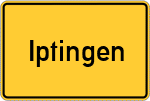 Place name sign Iptingen