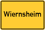 Place name sign Wiernsheim