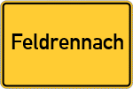 Place name sign Feldrennach