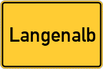 Place name sign Langenalb