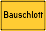 Place name sign Bauschlott