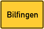 Place name sign Bilfingen