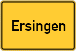 Place name sign Ersingen