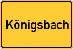 Place name sign Königsbach