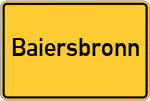 Place name sign Baiersbronn