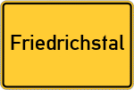 Place name sign Friedrichstal