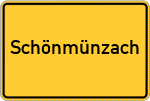 Place name sign Schönmünzach