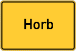 Place name sign Horb