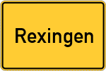 Place name sign Rexingen