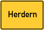 Place name sign Herdern